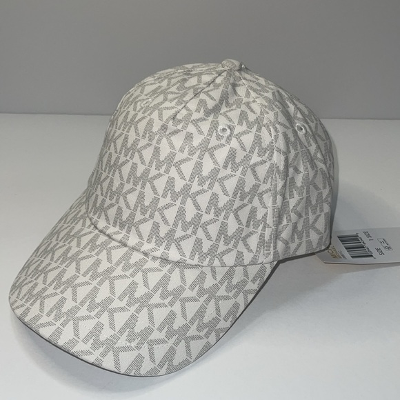 Michael Kors Signature MK Logo Baseball Cap Hat, White One Size.NWT - Picture 4 of 8